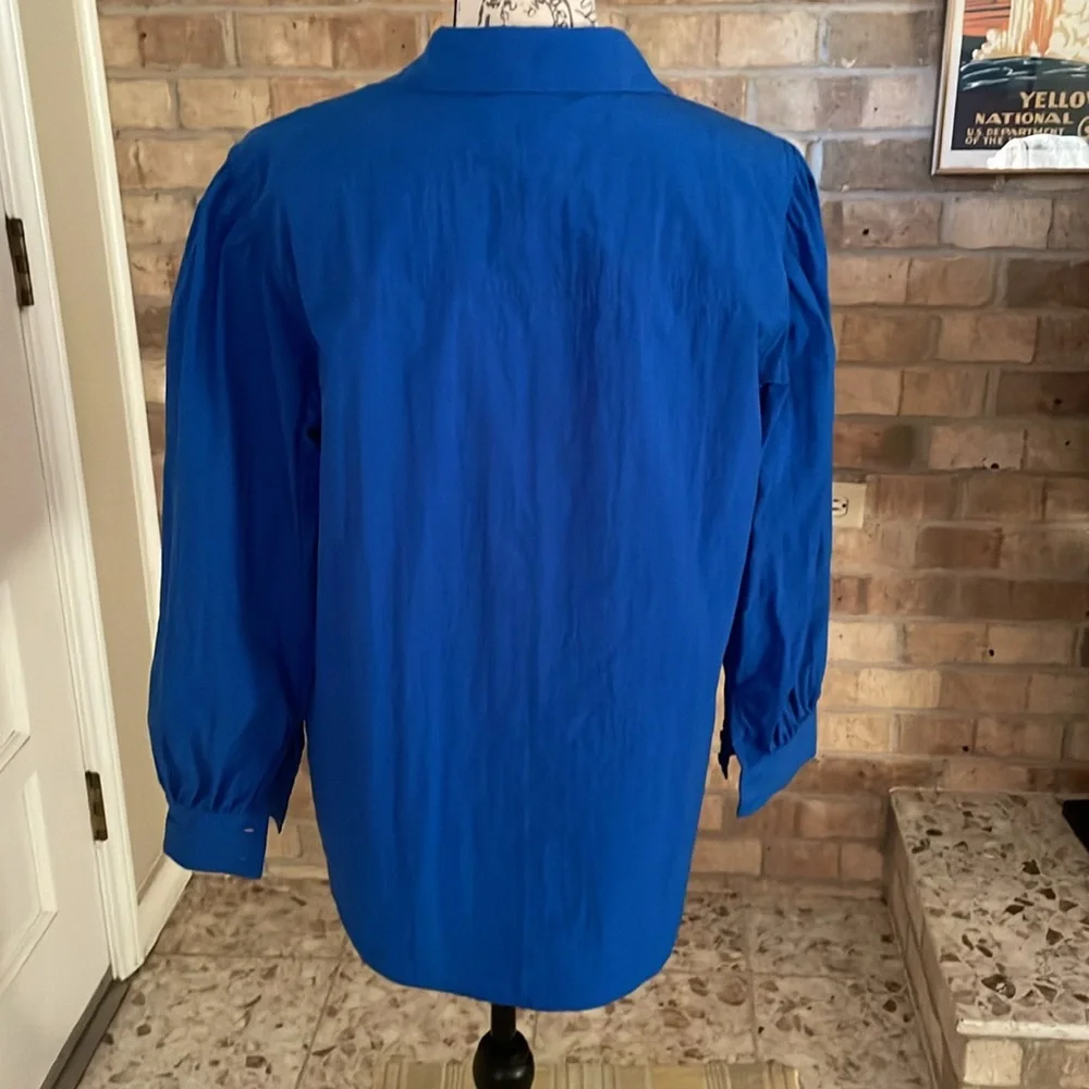 ba&sh Blue Button Down Shirt - Picture 4 of 5